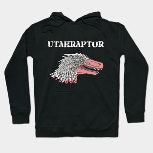 Utahraptor Head Print Hoodie